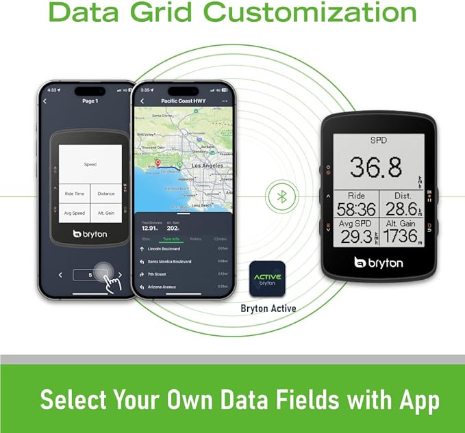 Bryton Rider 460 2.6 Inch LCD GPS Bike Computer Innovative Navigation Assistance, Compatible with E-Bike and Bike Radar, 32hrs Long Battery Life, Bluetooth ANT Waterproof