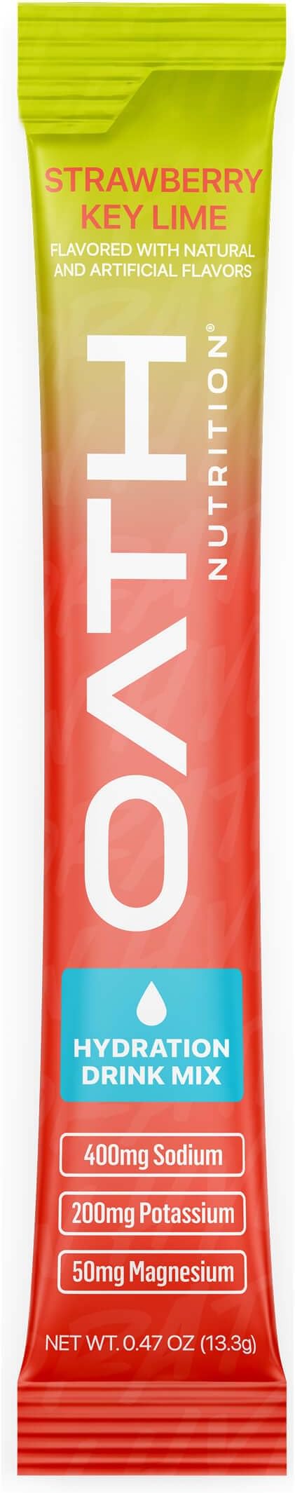 Hydration Electrolyte Powder, Complete Electrolyte Blend for Rapid Hydration and Muscle Support, 16 Single-Serve Packets, Strawberry Key Lime