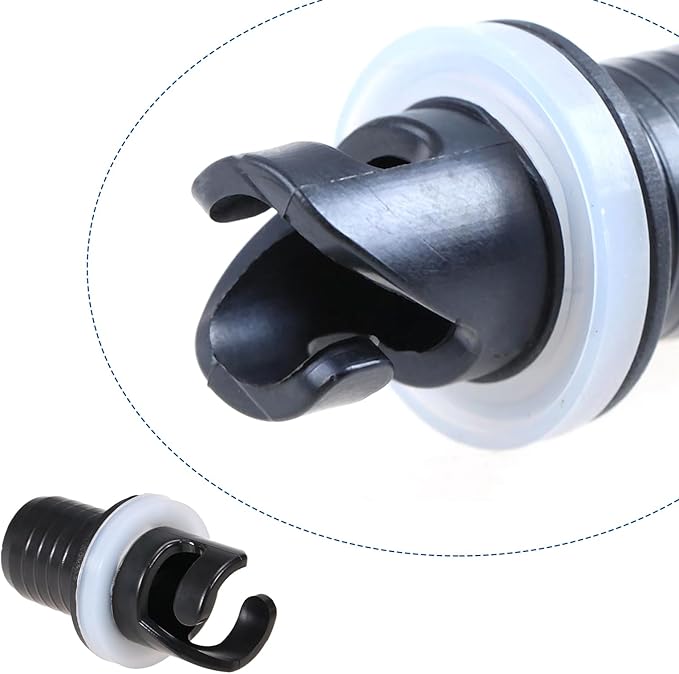 EVKILKJS 4 PCS Inflatable Kayak Boat Air Foot Pump H-R Adapter, Paddle Board Air Pump Hose Adapter HR Valve Adapter for Inflatables Kayak Air Valve Adapter