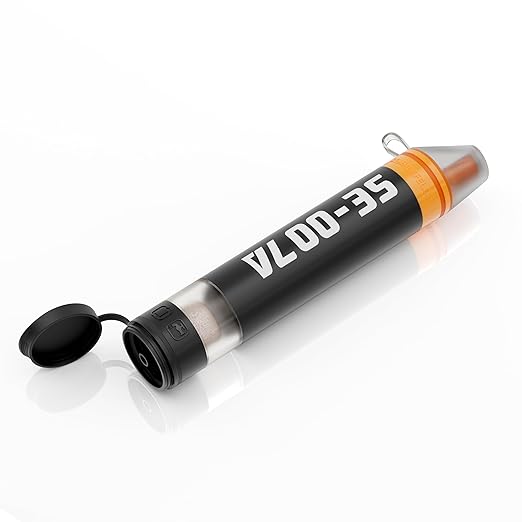 Personal Straw Water Filter to purify Water, Emergency Water Straws Portable Gear for Hiking, Camping, Travel, Fishing, Outing and Emergency Preparedness （2 Water Filters + 1 Filter Cartridge）