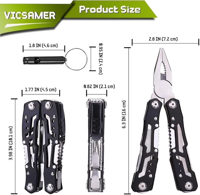 14 in 1 Multitool Pliers Gives One Whistle as a Gift, Professional Pocket Pliers from Wife Daughter to Father Boyfriend Husband on Christmas, Birthday, Valentine's, Father's Day - Samest