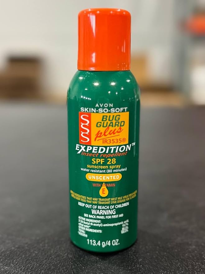 Skin So Soft Bug Guard Plus IR3535® Expedition™ Aerosol Spray – Insect Repellent & SPF 28 Sunscreen, DEET-Free, Unscented, 8-Hour Mosquito Protection, Repels Deer Ticks, Gnats, No-Seeums & Black Flies