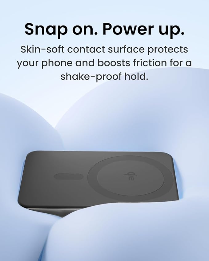 sharge AeroMag Magsafe Power Bank Ultra Slim, 5000mAh Magnetic Portable Charger, 15W Qi2 Battery Pack Designed for iPhone 17 Pro/16/15/14