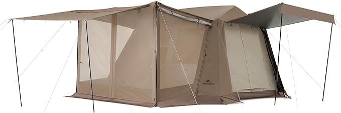 Naturehike Village Instant Tent, 4 Person 8 Person Camping Tent with Full Rainfly, Waterproof Large Cabin Tents for Car Camping