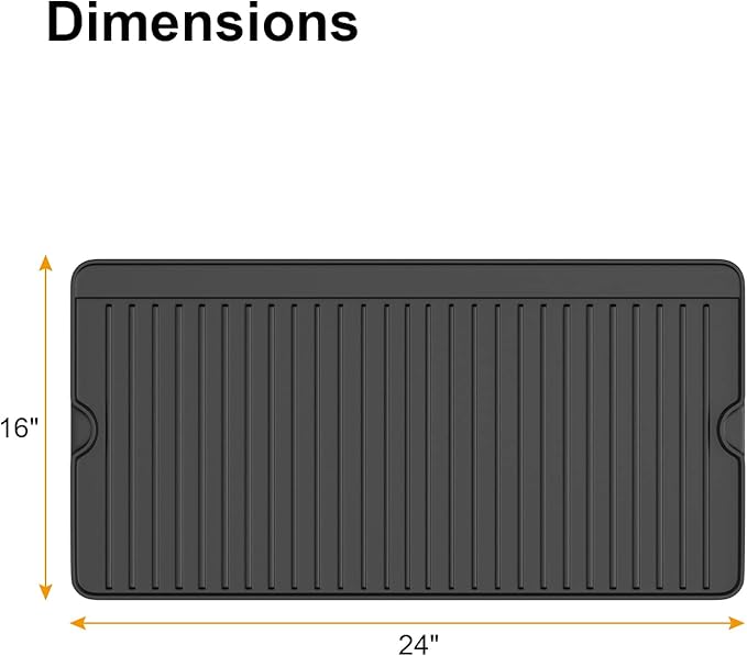 Reversible Pre-seasoned Cast Iron Griddle for Camp Chef TB90, TB90LW, TB90LWG, TB90LWG15, EX90LW, SPG90B, GB90D,Accessories for Camp Chef Professional Flat Top Griddle,16'' x 24''