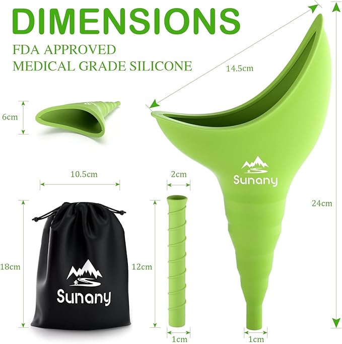 Female Urination Device, Reusable Female Urinal Silicone Women Pee Funnel Allows Women to Pee Standing Up, The Perfect Companion for Camping,Outdoor,Travel（Fuchsia）