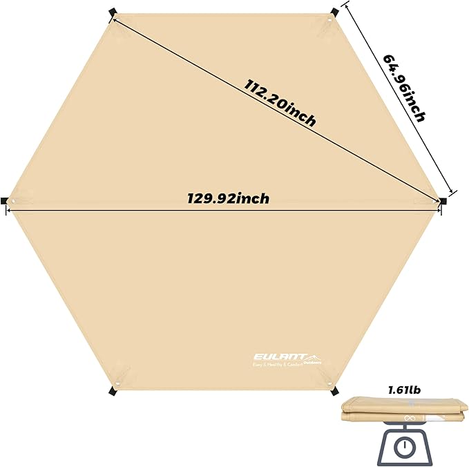 Tent Footprint, 210D Oxford Cloth Camping Tent Tarp, PU 3000 Waterproof Ground Sheet Mat for Tent, Backpacking, Hiking, Beach