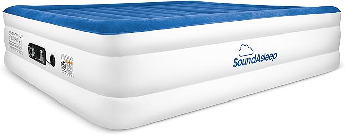 SoundAsleep Products CloudNine Series Air Mattress Includes Dual Smart Pump Technology - King Size