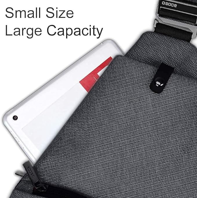 Anti Theft Crossbody Bags Sling Bag for Women Men Waterproof Wander Bag for Sports and Travel. (2.0Grey, Small)