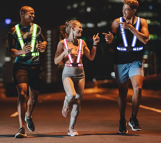 High Visibility Reflective Vest Safety Vest Running Reflective Gear Adjustable Reflective Vest for Walking,Jogging,Hiking,Night Cycling