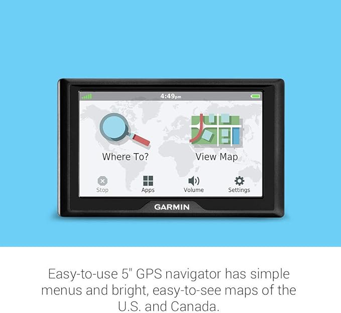 Garmin Drive 52, GPS Navigator with 5 inch Display, Simple On-Screen Menus and Easy-to-See Maps (Renewed)