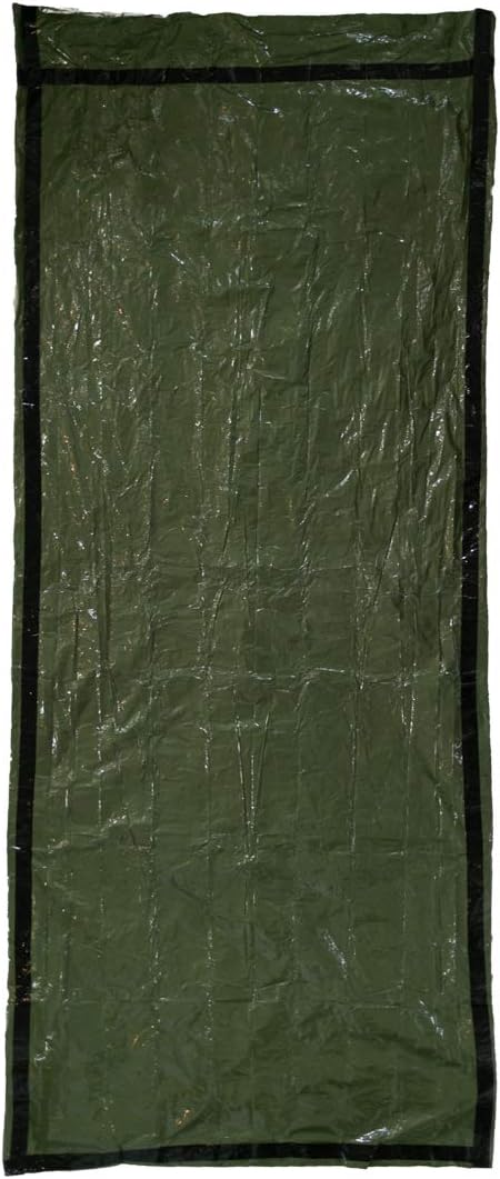 Survival Frog Tact Bivvy 2.0 Emergency Sleeping Bag w/Stuff Sack, Carabiner, Survival Whistle, ParaTinder - Compact, Lightweight, Waterproof, Reusable, Thermal Bivy Sack Cover, Shelter Kit