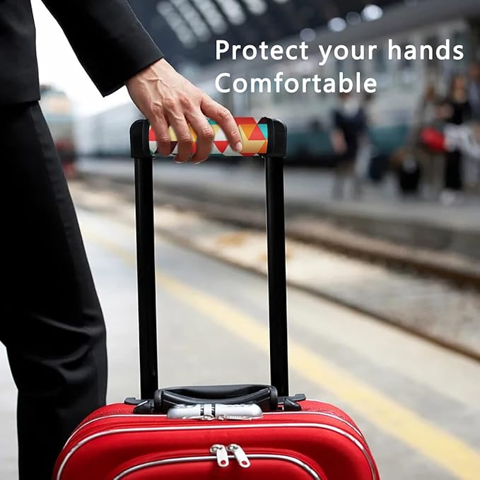HEYSKAY 3pcs Neoprene Luggage Handle Wrap for Suitcase Identifier Travel Bag Wraps Luggage ID Tags Cover (Diamondx3)