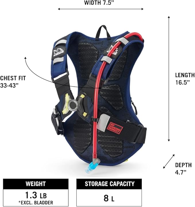 USWE Outlander Hydration Pack with Water Bladder, Hydration Backpack - Backpack for Cycling, MTB, Trail Running & More
