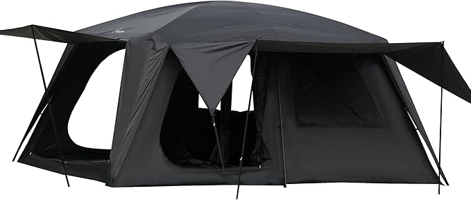 Vidalido 4-6 Person Camping Tent with 3 Door 2 Room Large Family Cabin Tents, Double Layer Waterproof Portable Glamping Tent, Big Tents for Outdoor Camping Hiking and Backpacking