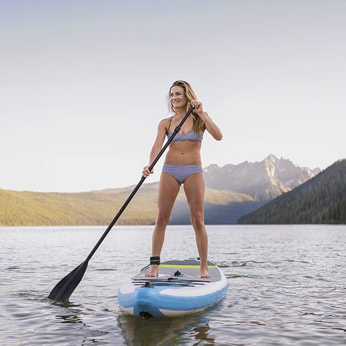 WOOWAVE SUP Leash Premium Stand Up Paddle Board Surfboard Leash Coiled 8/10 feet Stay on Board with Waterproof Wallet/Phone Case