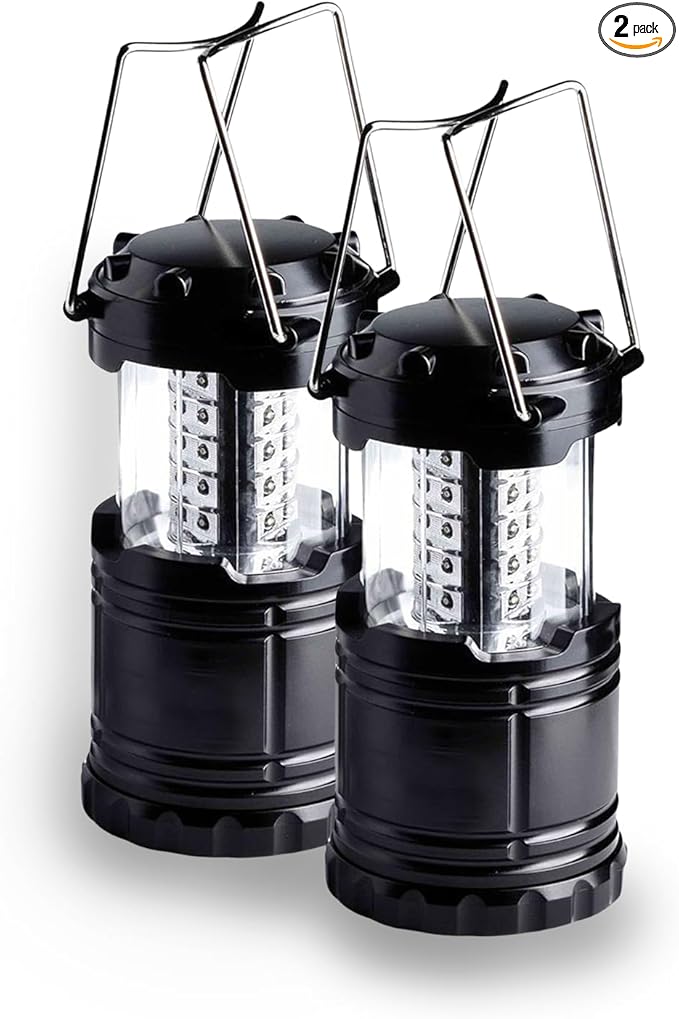 Lantern Collapsible Camping Light, Battery Operated Lanterns LED Super Bright for Power Outages Indoor Emergency Outdoor Camping Hiking Kit (LED-2)