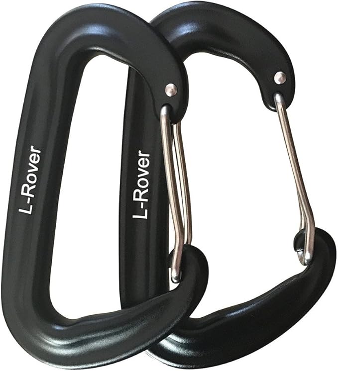 Carabiner,12KN Lightweight Heavy Duty Carabiner Clips,Aluminium Wiregate Caribeaners for Hammocks,Camping, Key Chains, Outdoor and Gym etc,Hiking & Utility