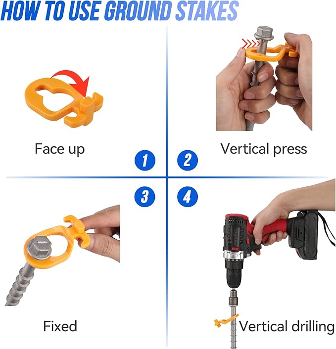 12 PCS Screw in Tent Stakes for Women Men - Ground Anchors for Sand, Canopy, Trampolines, Camping Aluminium Heavy Duty Rust Prevention Pegs Drillable Lightweight Safe - Silvery 14 inch