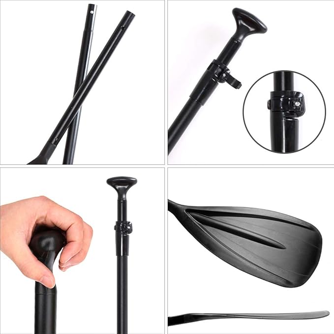 SUP Paddle - 3-Piece Adjustable Aluminium SUP Paddle with Glass Fiber Blade for Surfing, Floating, Water Sports