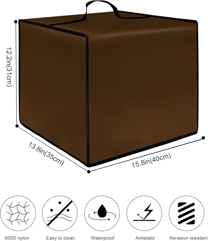 Cold Brew Coffee Maker Cover Drip Coffee Maker Lid Waterproof Antistatic Nylon Case for K-Duo Gen2/K-Cup Gen1 Hot & Iced Single Serve & Carafe Coffee Make 72oz (Brown)