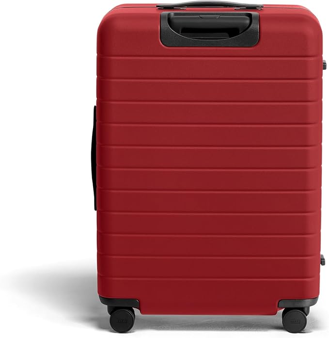 Away Medium Checked Luggage, Lightweight Hard Shell Suitcase with Spinner Wheels, Durable Rolling Luggage, TSA Lock, 26 Inch, Tango Red