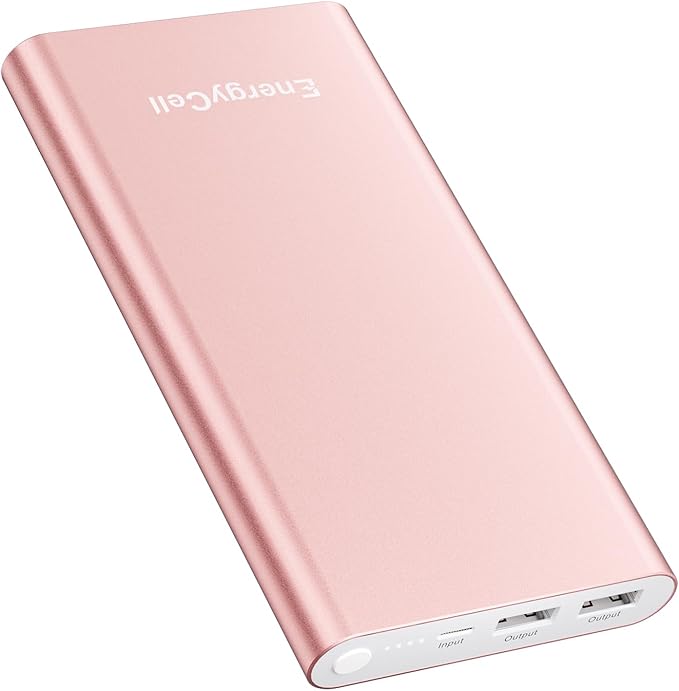 Pilot 4GS Portable Charger 12000mAh Fast Charging Power Bank Dual 3A High-Speed Output Battery Pack Compatible with iPhone 16 15 14 13 12 11 and More (Rose Gold)