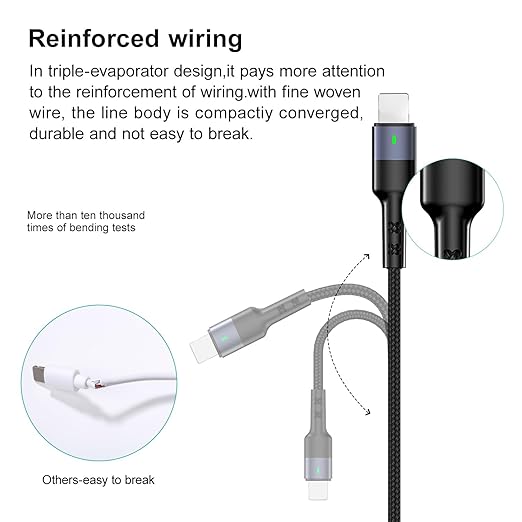 2Pack Multi Charging Cable USAMS Multiple Charger Cord Nylon Braided Short 10FT 4 in 1 USB Charge Cord with Phone/Type C/Micro USB Connector for Phone/Galaxy S20/S10S9/S8/S7 and More