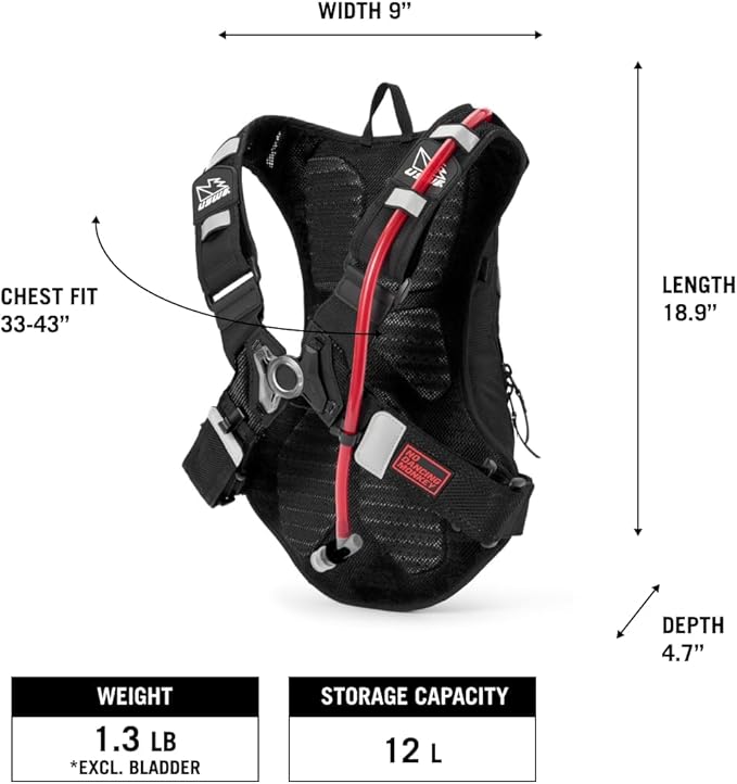 USWE MTB Hydro Hydration Pack with Hydration Bladder - Hydration Backpack for Cycling, Mountain Biking, E-MTB and Gravel Riding, Backpack with Water Bladder