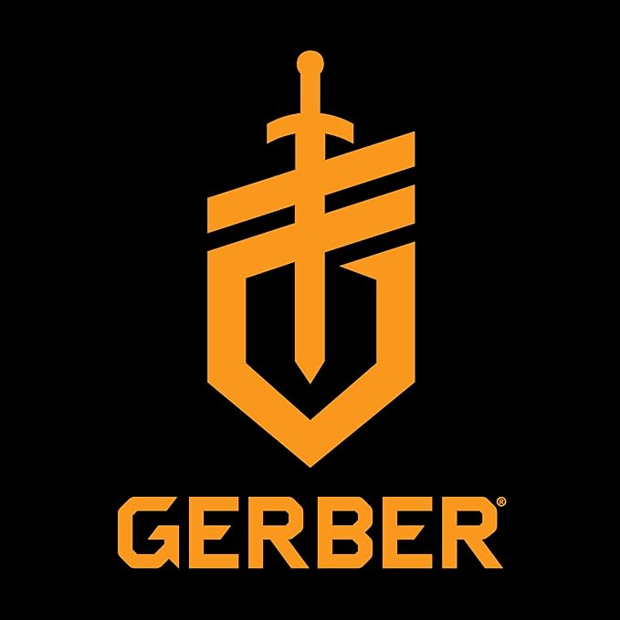 Gerber Gear Prodigy Fixed Blade Survival Tactical Knife - Made in USA Full Tang, Serrated Edge Knife - American High Carbon Steel Blade - Molded Soft-Grip - with Protective MOLLE Sheath - Black