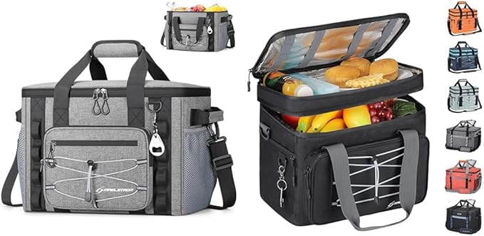 Maelstrom Soft Sided Cooler Bag, 30/40 Can Collapsible Insulated Ice Chest, Large Leakproof Camping & Travel Cooler for Kayaking & Beach