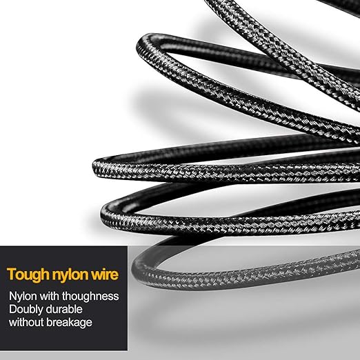 Puxnoin Multi Charging Cable, 2Pack Multi Charger Cable Short 1FT Braided Universal 3 in 1 Multiple USB Cable Charging Cord with Type-C, Micro USB Port Connectors for Cell Phone Tablets and More