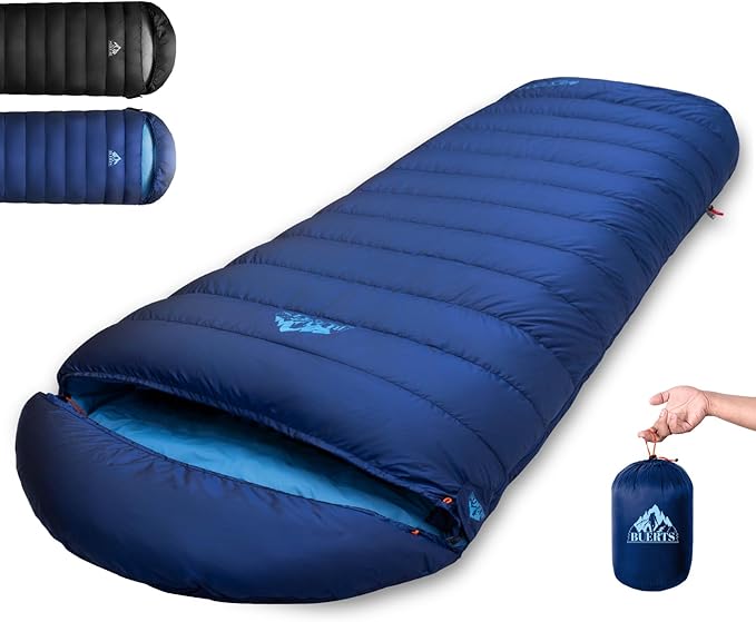 Down Sleeping Bag for Adults. 680FP Ultralight Portable, Backpacking Sleeping Bag for Hiking, Camping, Mountaineering, expeditions and Backpacking. with Compression Sack