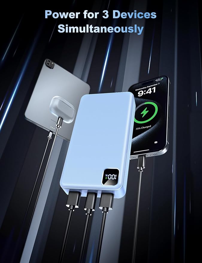 Portable Charger Power Bank 56800mAh Battery Pack-22.5W Fast Charging with USB C & LED Display, 3 Outputs High Capacity Portable Power Bank for iPhone 16/15/14/13 Series, Samsung, iPad etc