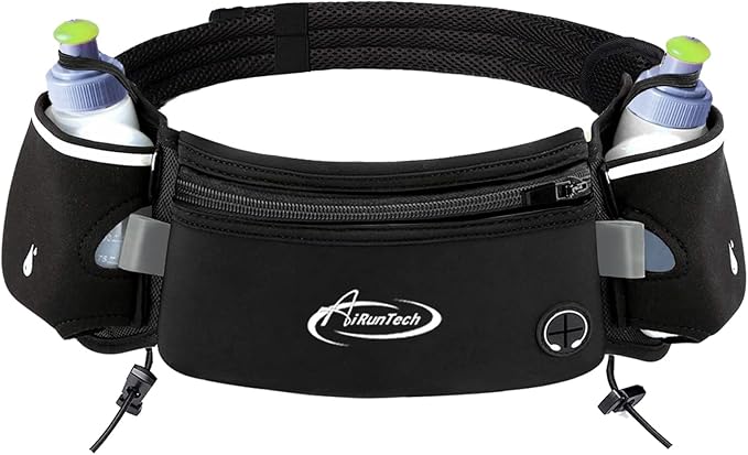 AiRunTech Hydration Running Belt with Water Bottle, Running Fanny Pack for Phone and Wallet Holder, Running Bag Runners Essentials Accessories Marathon Triathlon Walking Jogging Gear Gift