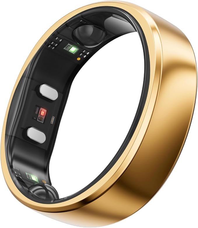 RingConn Gen 2, World’s First Smart Ring with Sleep Apnea Monitoring, No APP Subscription, 12-Day Battery Life, Stress/Heart Rate/Women's Health Tracker, Android & iOS Compatible (Rose Gold, Size 8)