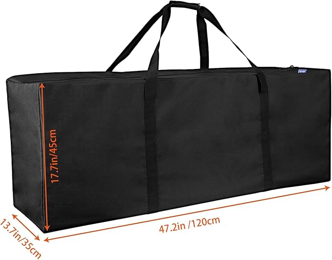 INFANZIA 47inch Sports Duffel Travel Bag, 196L Extra Large Duffel Luggage Bag with Upgrade Zipper, Water Resistant & Foldable Equipment Storage Bag for Camping Tent Tripod Fishing, 2PCS