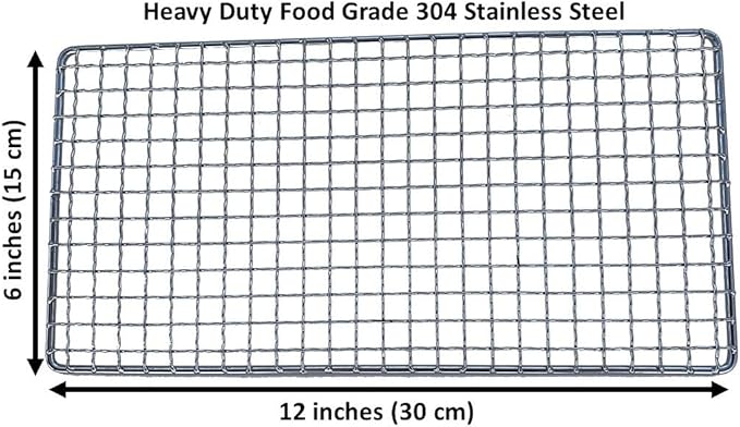 Portable Bushcraft Stainless BBQ Cooking Grill Grate, Bamboo Cutting Board, Burlap Bag, Mini Knife, Fire Starter Kits. Camping, Campfires, Backpacking, Hunting & Fishing Gear