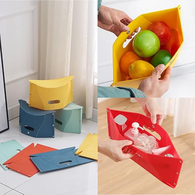 Folding Portable Camping Hiking Stool, Lightweight Collapsable Foldable Chair for Travel Gathering BBQ Subway Library Backpacking Outdoor Ultralight Mini (Blue)