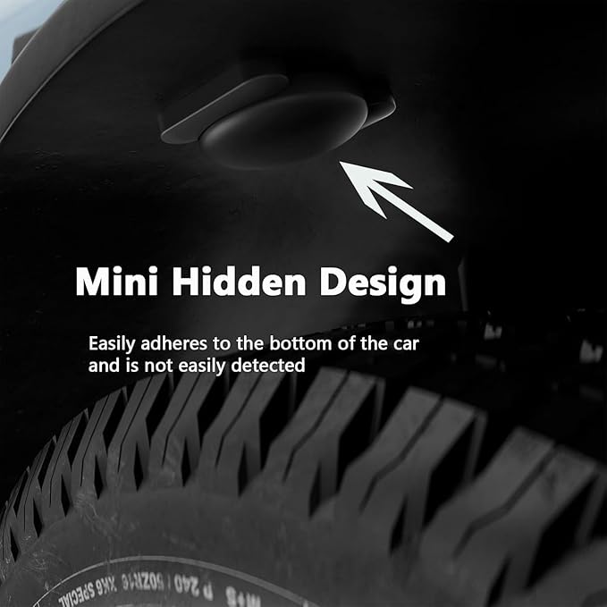GPS Tracker for Vehicles, Real Time MINI Tracking Devices for Cars Hidden, Magnetic Tracker Device for Vehicles Work with Find My (iOS Only), No Monthly Fee, Waterproof Car Tracker
