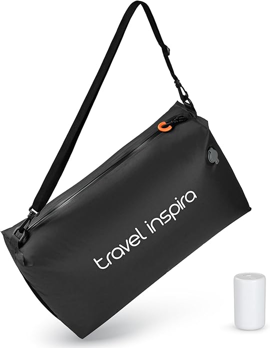 Vacuum Compression Bags IP67 Waterproof with Shoulder Strap Reusable Travel Space Saver for Carry On Suitcases and Backpack