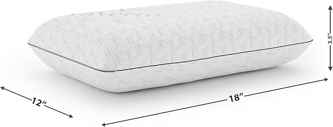 Vaverto Small Memory Foam Bed Pillow for Camping - Compressible Medium Firm, Breathable Cover, Machine Washable, Ideal Backpacking