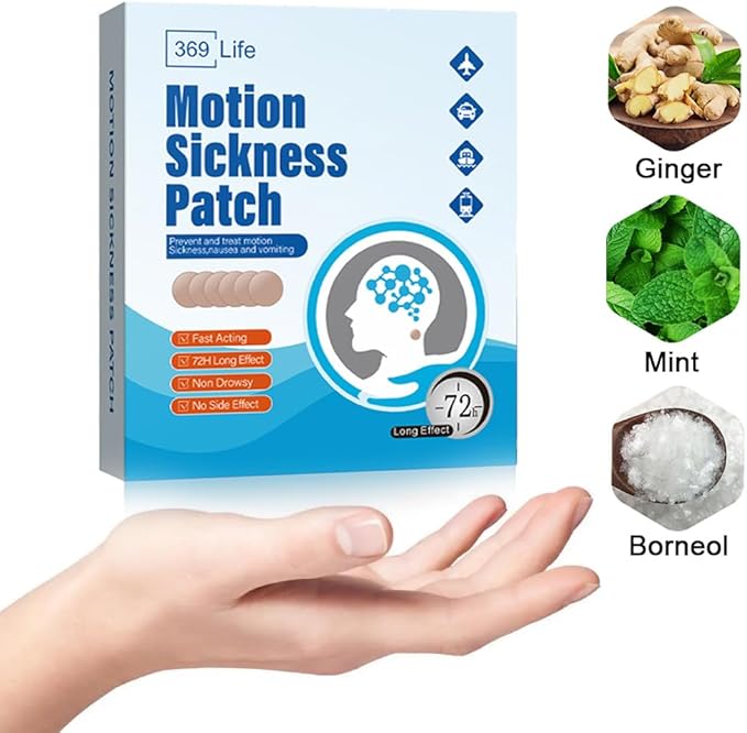 Motion Sickness Patches, Sea Sickness Patch for Cruise - Adults and Kids ((20 Count - Pack of 1))