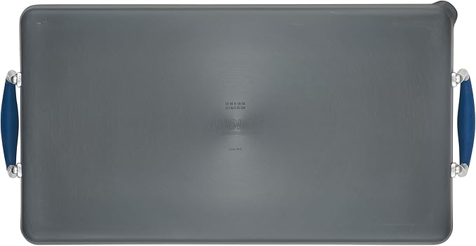 Anolon Advanced Home Hard Anodized Nonstick Double Burner/Flat Grill/Griddle Rack, 10 Inch x 18 Inch, Indigo