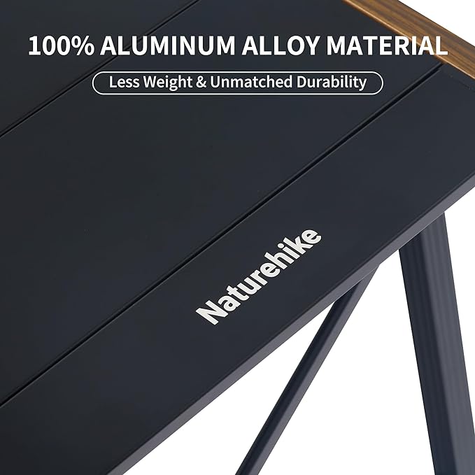 Naturehike Folding IGT Camping Table, Portable Outdoor IGT Cook System, Ultralight Aluminum Camp Table with Carry Bag for Car Camping Picnic RV Trip Patio Backyard BBQ