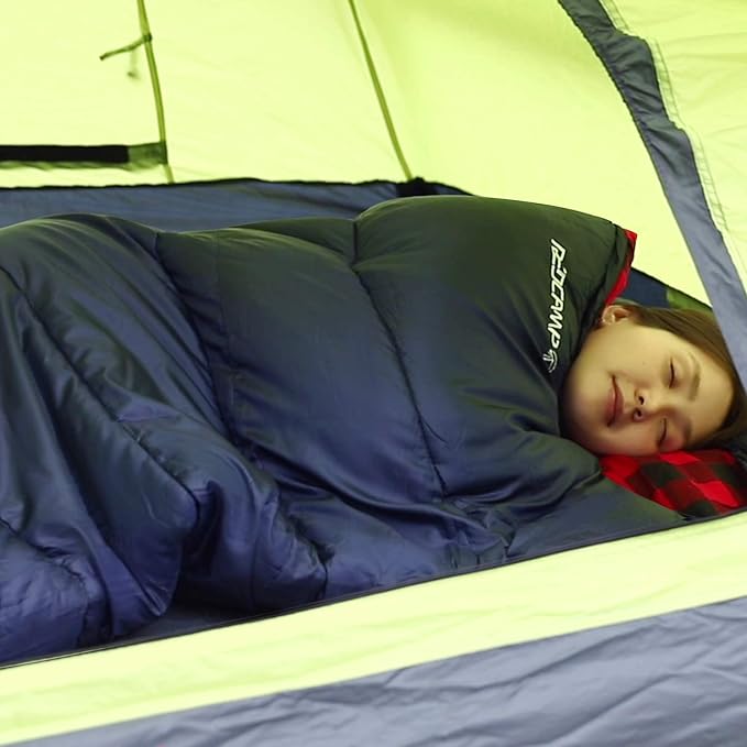 REDCAMP Cotton Flannel Sleeping Bag for Camping Backpacking, Adults Cold Weather Envelope Sleeping Bags with 2/3/4/6lbs Filling