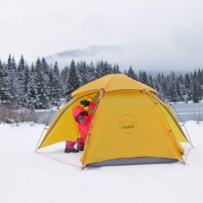 KAZOO Waterproof Backpacking Tent Ultralight 1/2 Person Lightweight Camping Tents 1/2 People Hiking Tents Aluminum Frame Double Layer