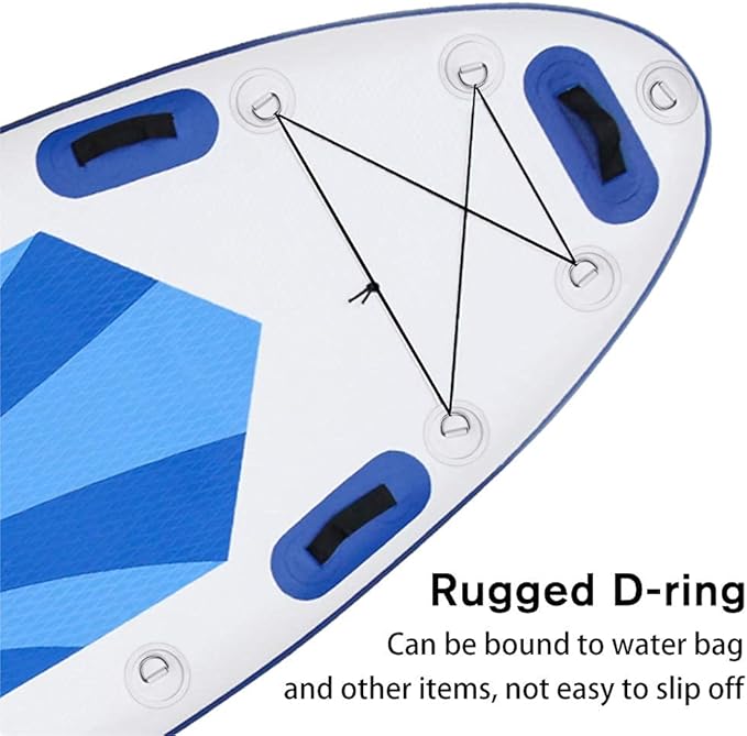 TOBWOLF 6 Pack Stainless Steel D-Ring Patch for Inflatable Boat Kayak Dinghy SUP, D-Ring PVC Patch Stand-Up Paddleboard Canoe Rafting Accessories, NO Glue Included