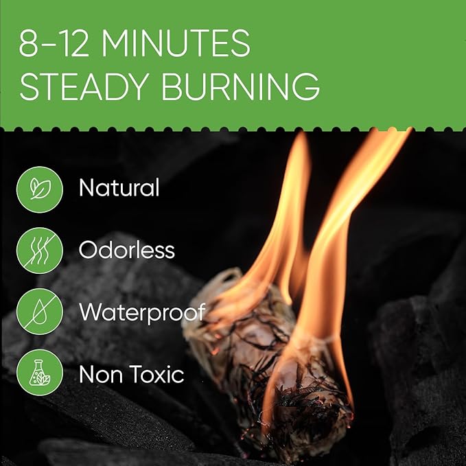 Inflame Fire Starters 800 pcs Fire Starters for Campfires, Grill, BBQ, Fireplace, Woodstove - Charcoal Starter - Waterproof, Weather-Resistant - Natural Wood Fireplace Starters