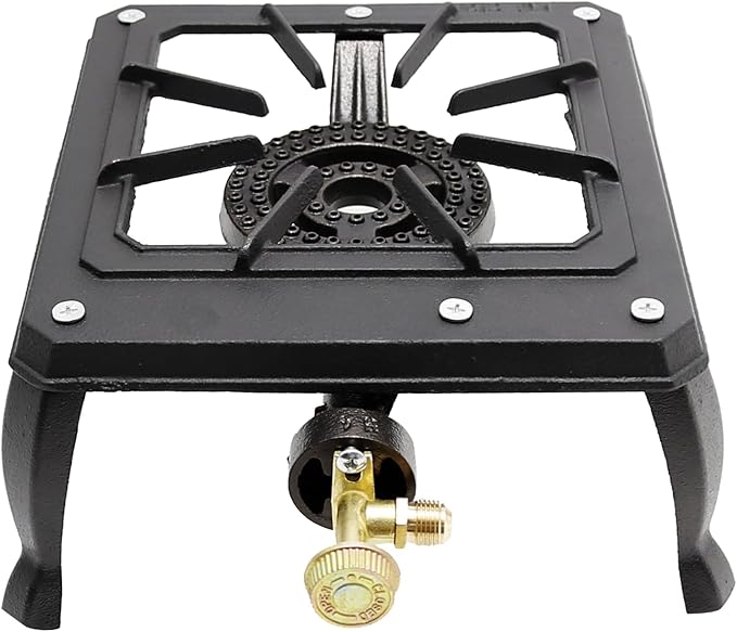 EATAKWARD Portable Gas Stove, Iron Propane Camping Stoves LPG Gas Cooker, Outdoor Stove for BBQ,15000 BTU Camping Stove